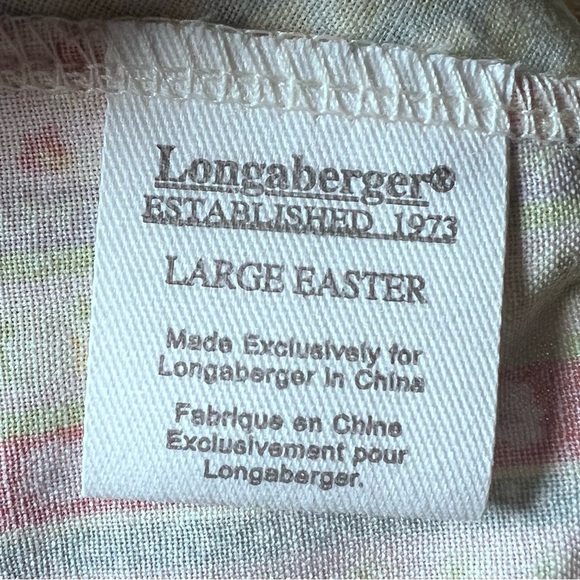 Longaberger 2009 Egg Shaped Easter Basket Combo w/Lid, Liner, Protector & Tie-on - Picture 9 of 16